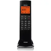 Brondi Lemure, DECT-Telefon, Kabelloses Mobilteil, Freisprecheinrichtung, 50 Eintragungen, Anrufer-Identifikation, Schwarz