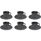 Villeroy & Boch Manufacture Rock Espresso Set schwarz 12-teilig