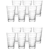 Leonardo Glas "Trinkgläser Vario 280 ml 12er Set transparent", bunt (transparent), 12 tlg., Glas, Trinkgefäße, Glas