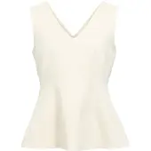 Object V-ausschnitt Schößchen Oberteil Beige 36