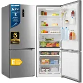 Heinner HCNF-M435INVXE++, 435 l, NoFrost-Funktion (Kühleinheit), 41 dB, 9 kg/24h, E, Edelstahl