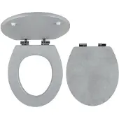 Ferro WC-Sitz, MDF mit Aufdruck, Metall-Chrom-Scharniere WC/SOFTSTONE1