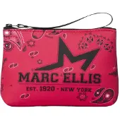 Marc Ellis Nylon Pochette Foulard Print Reißverschluss Fuchsia Fuxsia UNICA 21.5x14x5.5 cm BUBY P. BANDANA-FUXIA