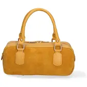 Gave Lux Handtasche Wildleder Seraphina Elite Italy Testa di Moro UNICA 27x12x10 cm
