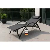 Gardissimo KARIN Alu-Sonnenliege Gartenliege Klappliege grau
