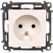 Legrand VALENA LIFE Einzelsteckdose mit/ohne Steckdose 2P+Z Creme 753285