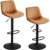 Vasagle Barhocker 2er Set, drehbar, höhenverstellbar, Kunstleder