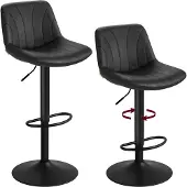 Vasagle Barhocker 2er Set, drehbar, höhenverstellbar, Kunstleder