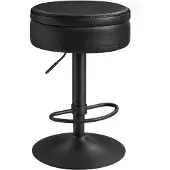Vasagle Drehbarer Barhocker mit Stauraum tintenschwarz LJB099B01