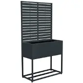 Westmann Pflanzkübel "Dekora 4", schwarz (anthrazit), B:90cm H:174cm T:42,5cm, Stahl, Pflanzgefäße, Pflanzkübel, BxTxH: 90x42,5x174 cm, mit Rankgitter