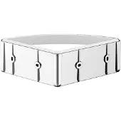 Keuco ELEGANCE Eckduschablage, verdeckte Befestigung, 11657010000, Farbe: verchromt / weiß