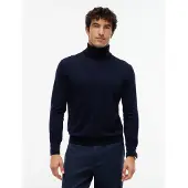 Tommy Hilfiger Rollkragenpullover "NY MERINO ROLL NECK" aus reiner Wolle