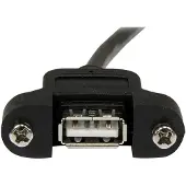 StarTech.com .com 90cm USB A Blendenmontage Kabel - Bu/St, 0,9 m, USB A, USB A, USB 2.0, Schwarz