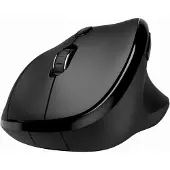 Powerton Ergonomische Funkmaus ERGO CLOE, 6 Tasten, 1600 DPI, Schwarz