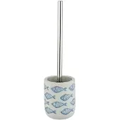 Wenko WC-Garnitur "Aquamarin", beige, B:10cm H:40cm L:10cm, Keramik, Reinigungsbürsten, WC-Garnitur, aus Keramik