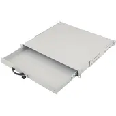 Digitus Abschließbare Schublade für 482,6 mm (19") Netzwerk- und Serverschränke, 1HE, Hellgrau, 3,5 kg