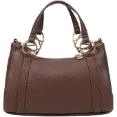 Love Moschino Love Handtasche braun genarbt Dekorglieder Zip