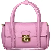 Coccinelle C-Me Lock Mini Handtasche violett genarbtes Leder