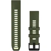 Garmin Smartwatch-Armband "QuickFit Silikon Armband 22 mm", olive drab, zitrone, 25cm, Uhrenarmbänder, Smartwatch-Armband
