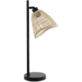HOME DELUXE Tischleuchte aus Rattan FELIA - Beige | Tischlampe, Rattanlampe, Boho-Tischlampe