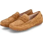 Sioux Slipper "Carmona-700", Damen, Gr. 37.5 (UK 4 1/2), braun (cognac), Obermaterial: 100% Kalbsveloursleder CAVL. 100% Gummi rubber., Schuhe Slipper