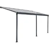 HOME DELUXE Terrassenüberdachung 557 x 303 x 226 / 278 cm (Grau)