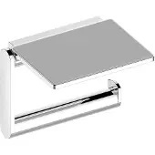 Keuco PLAN Toilettenpapierhalter mit Ablage, schwenkbar, 14973060000, Farbe: Edelstahl-finish