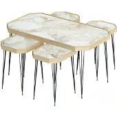 AEA Couchtisch aus Holz in Beige modern eleganter Wohnstil