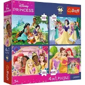 Trefl Puzzle Premium Plus Disney-Prinzessinnen fü r Kinder: Romantische Prinzessinnen 4x88 dlks