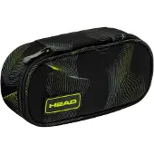 Astra | Schlampermäppchen Head Green Wave, schwarz, kompakt, praktischer Organizer, robuste Qualität