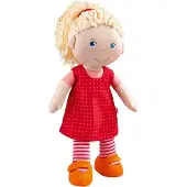 Haba Stoffpuppe "Annelie", rot (bunt), Puppen, Kinder, Stoffpuppe