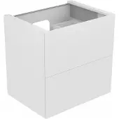 Keuco EDITION 11 Waschtischunterschrank, 2 Frontauszüge, mit LED-Innenbeleuchtung, 700x700x535mm, 31342180100, Korpus/Front: Cashmere Lack Seidenmatt / Cashmere Glas