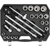 YATO Steckschlüssel-Satz 3/4" 21-tlg. mit Ratsche