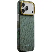 Pitaka Edge Case, Sonderausführung "Breath of Veins", Farbton "Dive Green" – iPhone 17 Pro