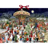 Sonstige Verlage Wand-Adventskalender - Nostalgischer Weihnachtsmarkt