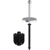 Eisl WC-Garnitur "Toilettenpapierhalter stehend", grau (chrom), B:22cm H:80cm L:22cm, Edelstahl, Reinigungsbürsten, WC-Garnitur, Standgarnitur mit Toilettenbürste, WC Bürstengarnitur freistehend