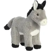 Aurora World 35053, Eco Nation Esel, 28cm, Plüsch, Grau