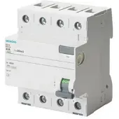 Siemens 5SV4642-0 FI-Schutzschalter, 4-polig, Typ AC, In: 25 A, 300 mA, Un AC: 400 V 5SV46420