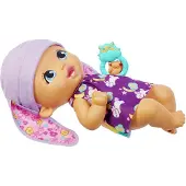 Mattel My Garden Baby Zahnputzspaß Hasen-Baby Puppe - Lavendel (30 cm) mit 3 Zubehörteilen und 2-in-1-Outfit, rosa Mütze