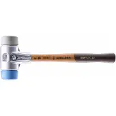 HALDER SIMPLEX Schonhammer Ø 30 mm TPE-soft blau / TPE-mid grau mit Aluminiumgehäuse