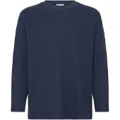 !Solid Langarmshirt SOLID "Langarmshirt SDDanton Waffle", Herren, Gr. L, blau (insignia blau), hüftbedeckend, Shirts Langarmshirt