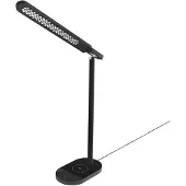 Evelatus Schreibtischlampe EWC07 Schwarz mit Kabellosem Ladegerät, USB-Anschluss und 4 Lichtmodi – LED-Tischlampe für Büro, Homeoffice, Lernen und Les