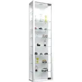 VCM Wandregal "Wandvitrine Hängevitrine Glasvitrine Stano Maxi", weiß, B:33cm T:18cm, Regale, Wandregal