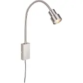 Briloner Wandleuchte Tusi mit Flexarm, nickel