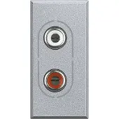 Legrand HC4281 Anschlussdose RCA 2-Fach alu