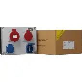 Doktorvolt FRED 32A 16A Gebäudeverteilerkasten 2x230V Steckdosen Mennekes 2343