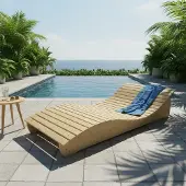 TUGA-Holztech Holzliege Wellenliege Waldsofa Relaxliege Gartenliege "Relax-Gertl" (Fichte) 1-teilig Liegebreite 100cm Himmelsliege