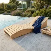 TUGA-Holztech Holzliege Wellenliege Waldsofa Relaxliege Gartenliege "Relax-Gertl" (Fichte) 1-teilig Liegebreite 70cm Himmelsliege