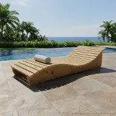TUGA-Holztech Holzliege Wellenliege Waldsofa Relaxliege Gartenliege "Relax-Gertl" (Zirbe) 1-teilig Liegebreite 80cm Himmelsliege
