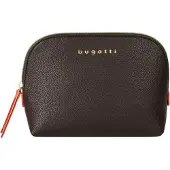 Bugatti Kosmetiktasche "Damen ELLA", Damen, Gr. B/H/T: 21cm x 15cm x 3cm onesize, braun (dunkelbraun), Kunstfaser, leicht glänzend, unifarben, Taschen Kosmetiktasche